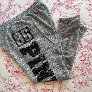 PINK VICTORIAS SECRET BLING JOGGERS SMALL 🩷